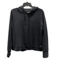 Athletic Top Long Sleeve Hoodie By Calvin Klein In Black, Size: L