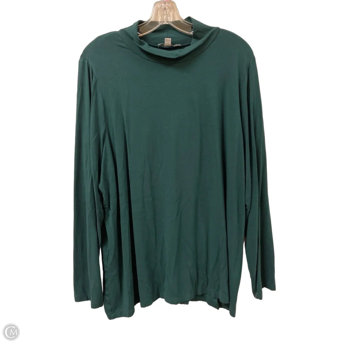Top Long Sleeve By Chicos In Green, Size: 1x