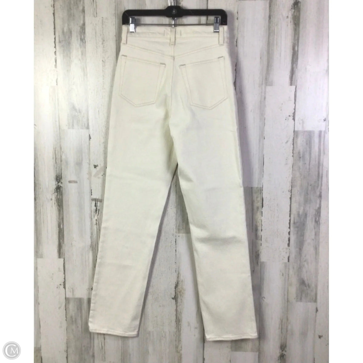 Jeans Straight By Abercrombie And Fitch In Cream, Size: 6l