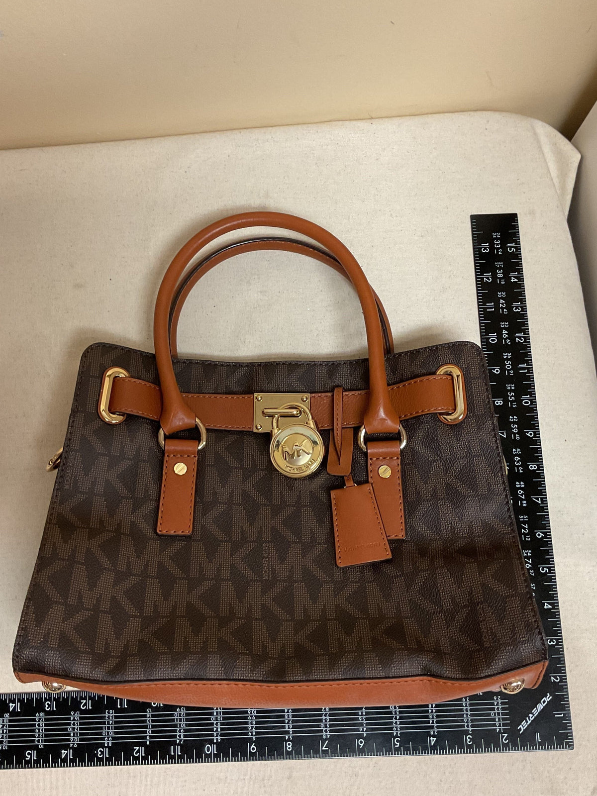 Handbag Designer By Michael Kors In Brown, Size:Medium