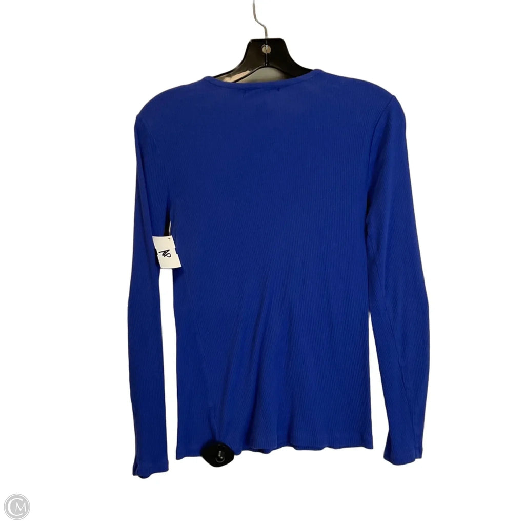 Top Long Sleeve Basic By Lauren By Ralph Lauren In Blue, Size: S