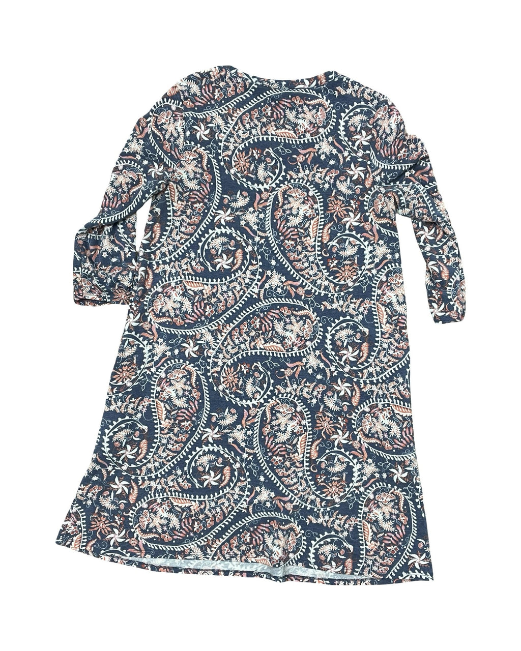 Dress Casual Midi By Apt 9 In Blue & Orange, Size:M