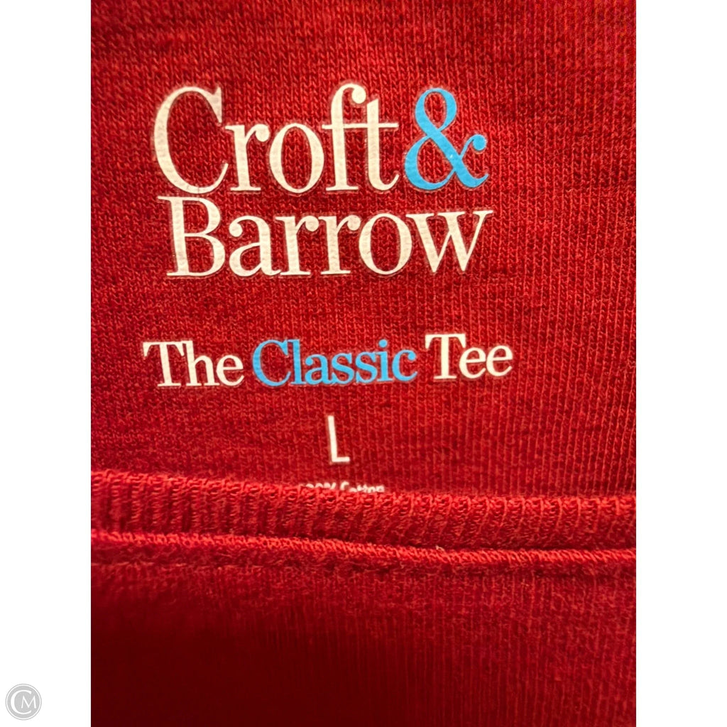 Top Long Sleeve By Croft And Barrow In Red, Size: L