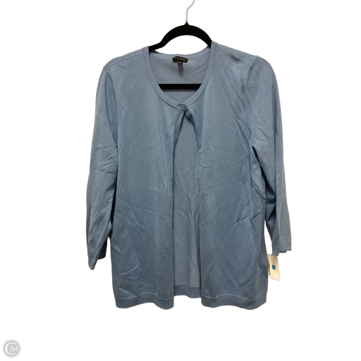 Sweater Cardigan By Talbots In Blue, Size: L