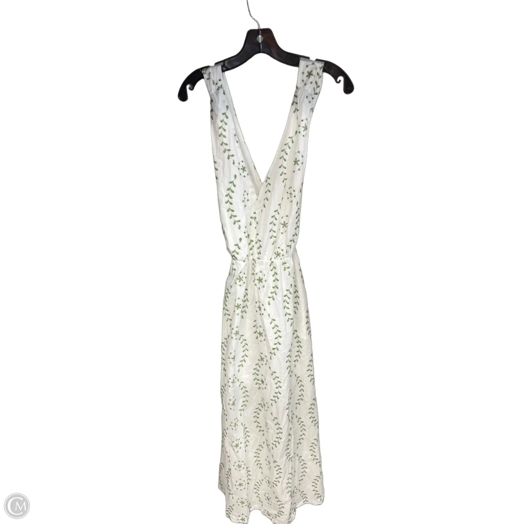 Dress Casual Maxi By A New Day In Green & White, Size: M