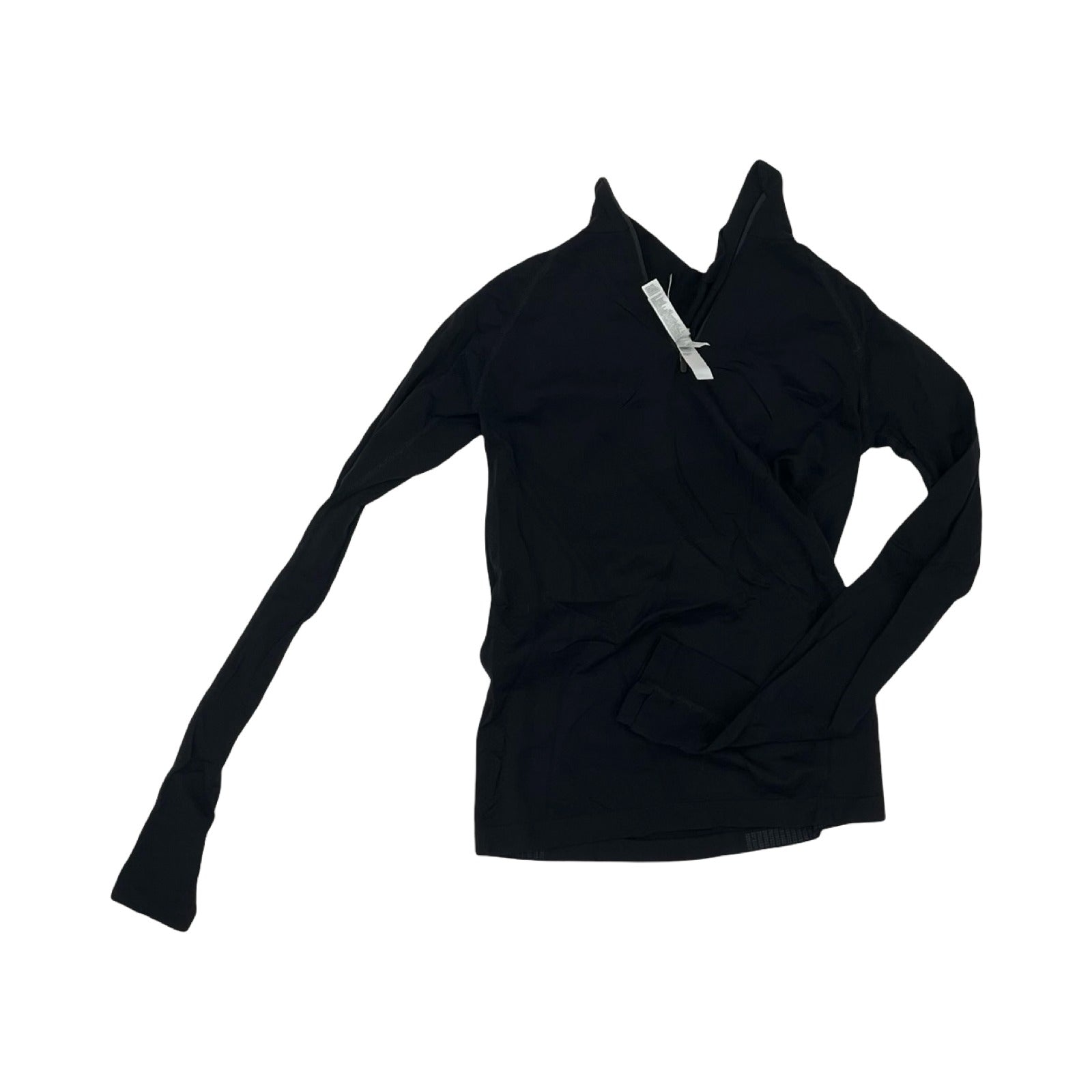 Athletic Top Ls Collar By Athleta In Black, Size:Xs
