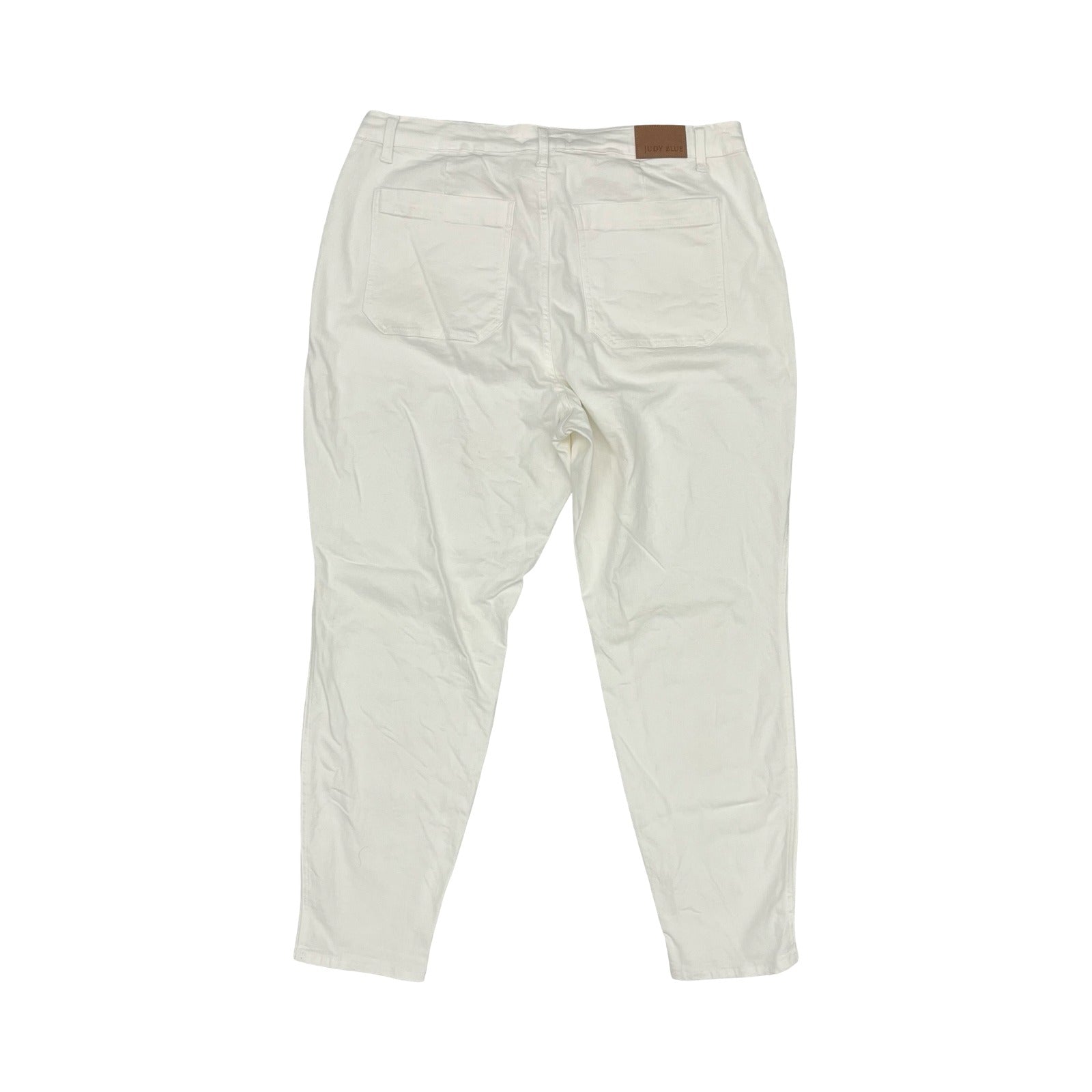 Jeans Skinny By Judy Blue In Cream Denim, Size:20