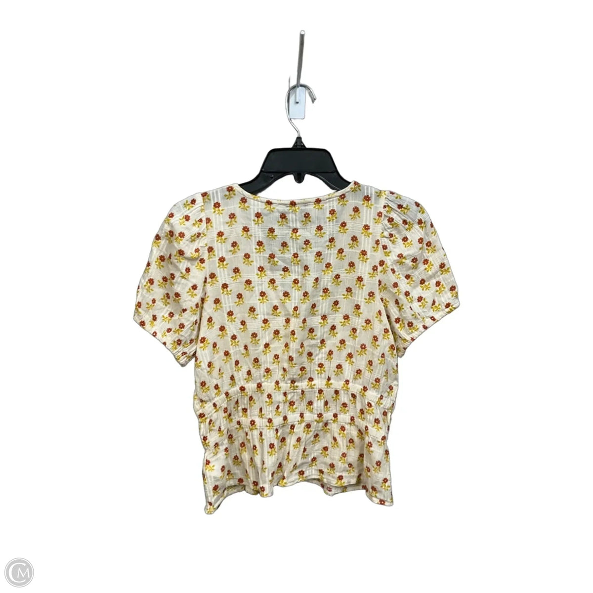 Top Short Sleeve By Madewell In Floral Print, Size: S