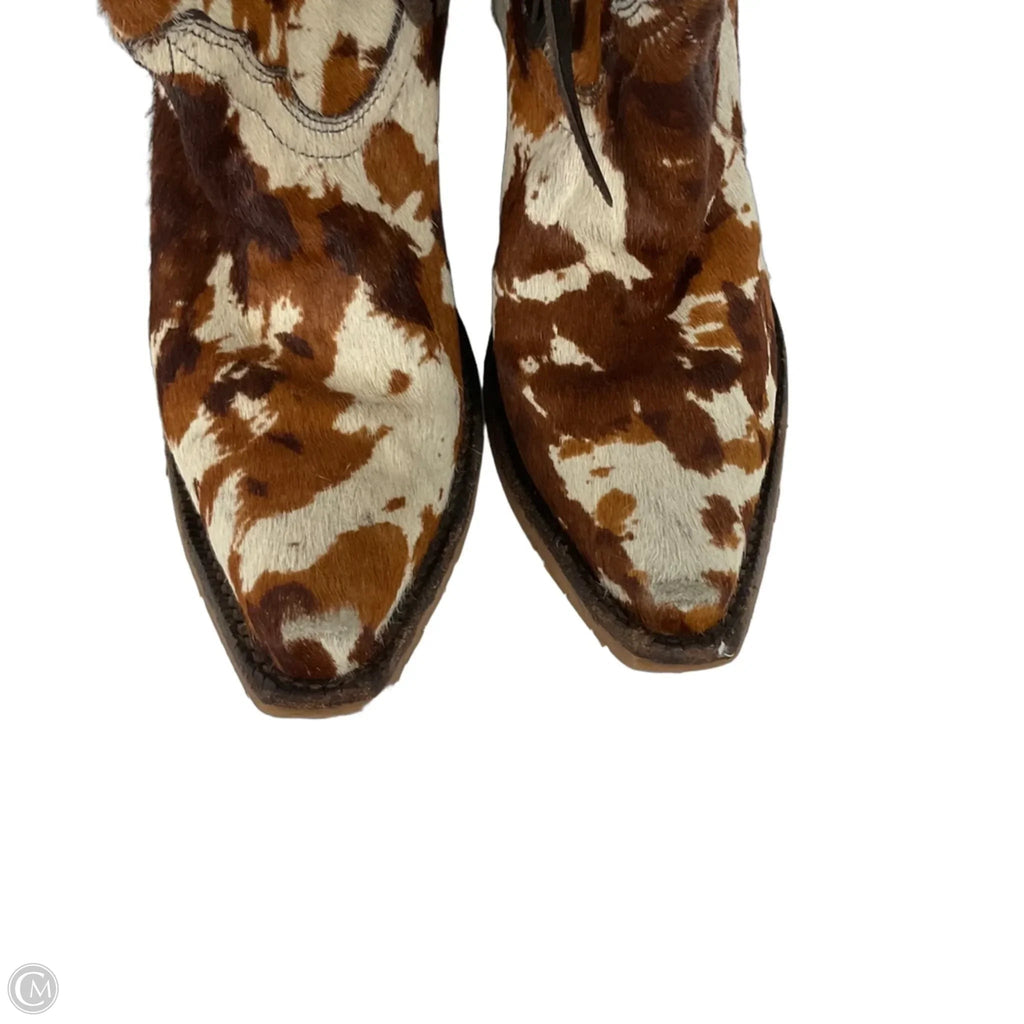 Boots Mid-calf Heels By Tony Lama In Animal Print, Size: 6