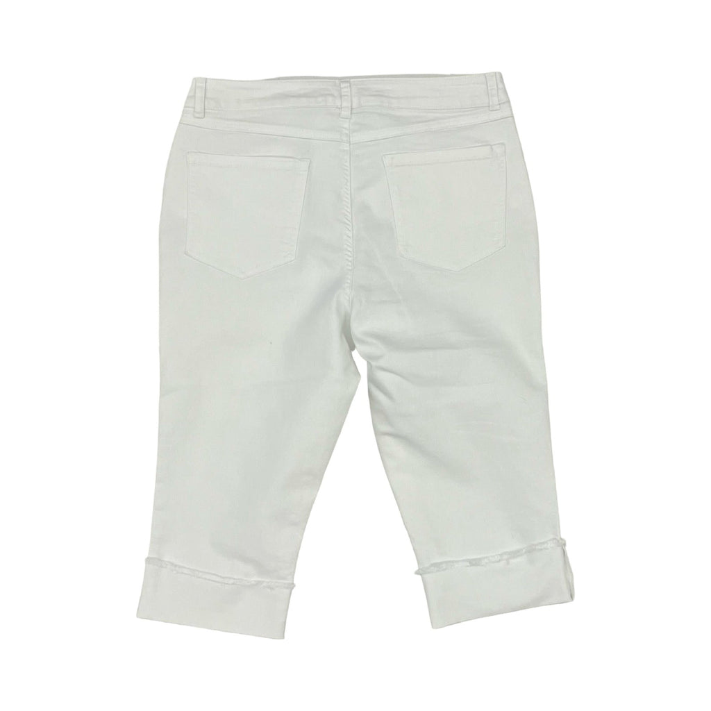 Jeans Cropped By D Jeans In White, Size:12