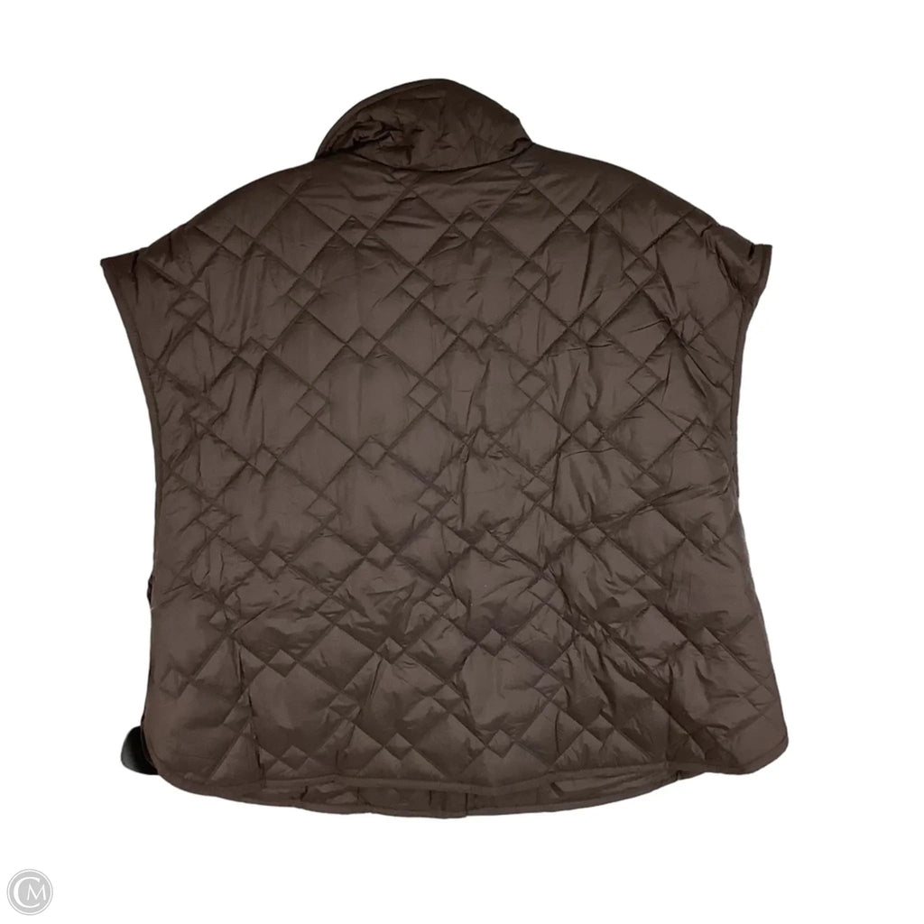 Vest Puffer & Quilted By Current Air In Brown, Size: L AS IS