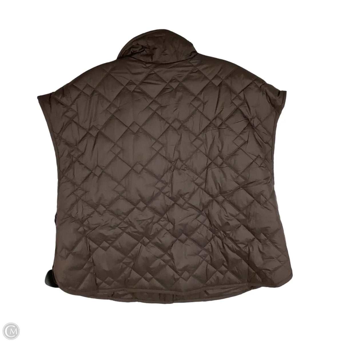 Vest Puffer & Quilted By Current Air In Brown, Size: L AS IS