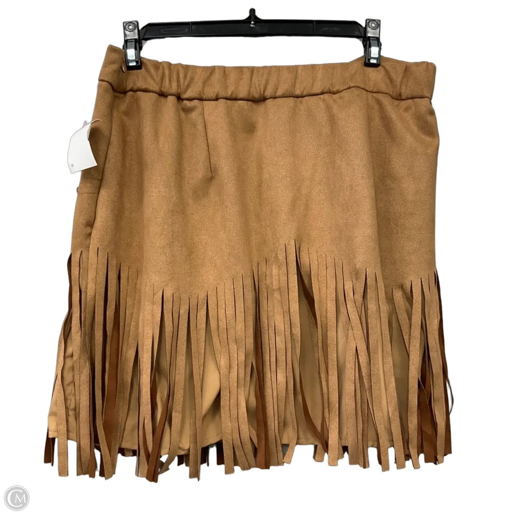Skirt Mini & Short By Cmf In Brown, Size: S