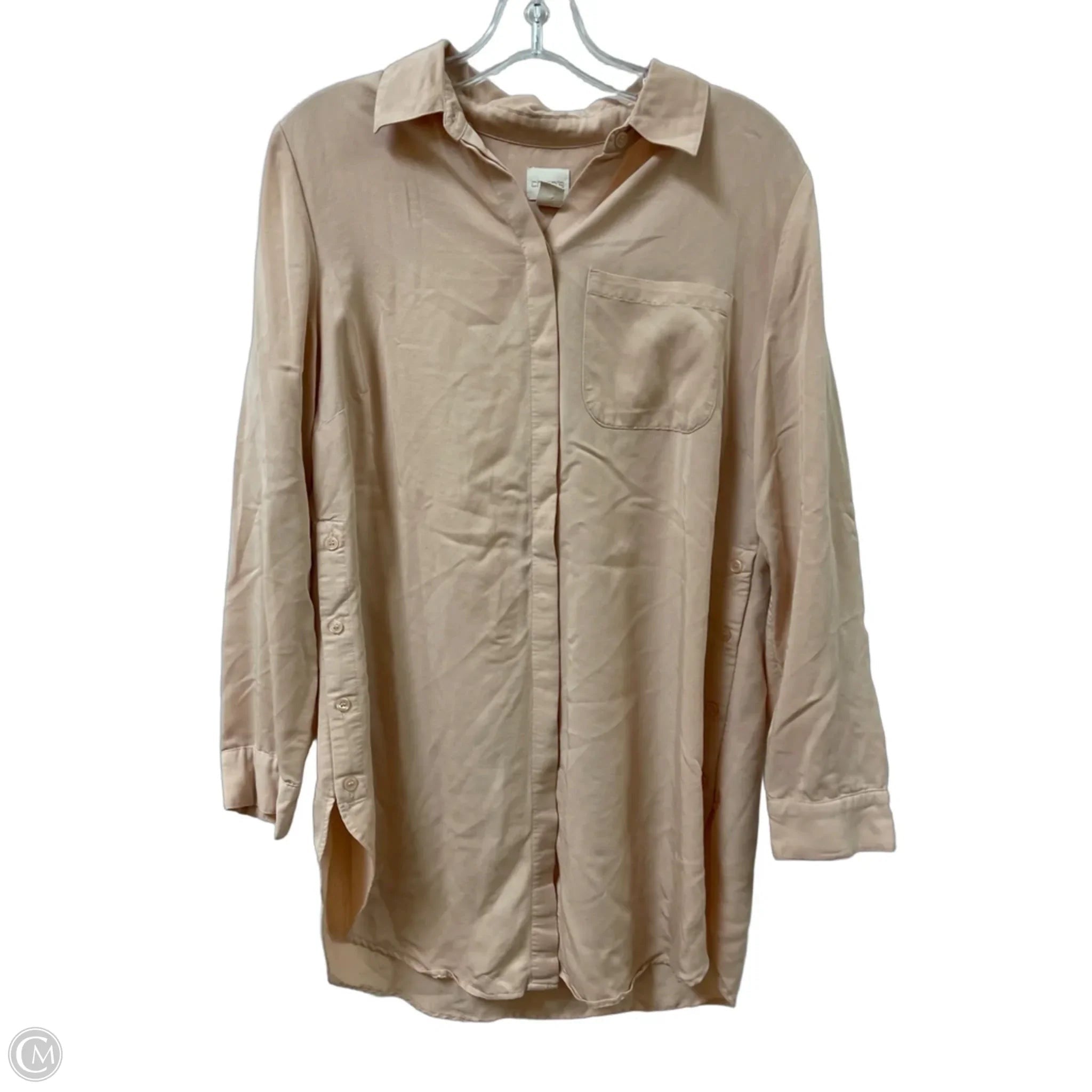 Tunic Long Sleeve By Chicos In Pink, Size: M