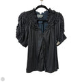 Blouse Short Sleeve By Anthropologie In Black, Size: Lp