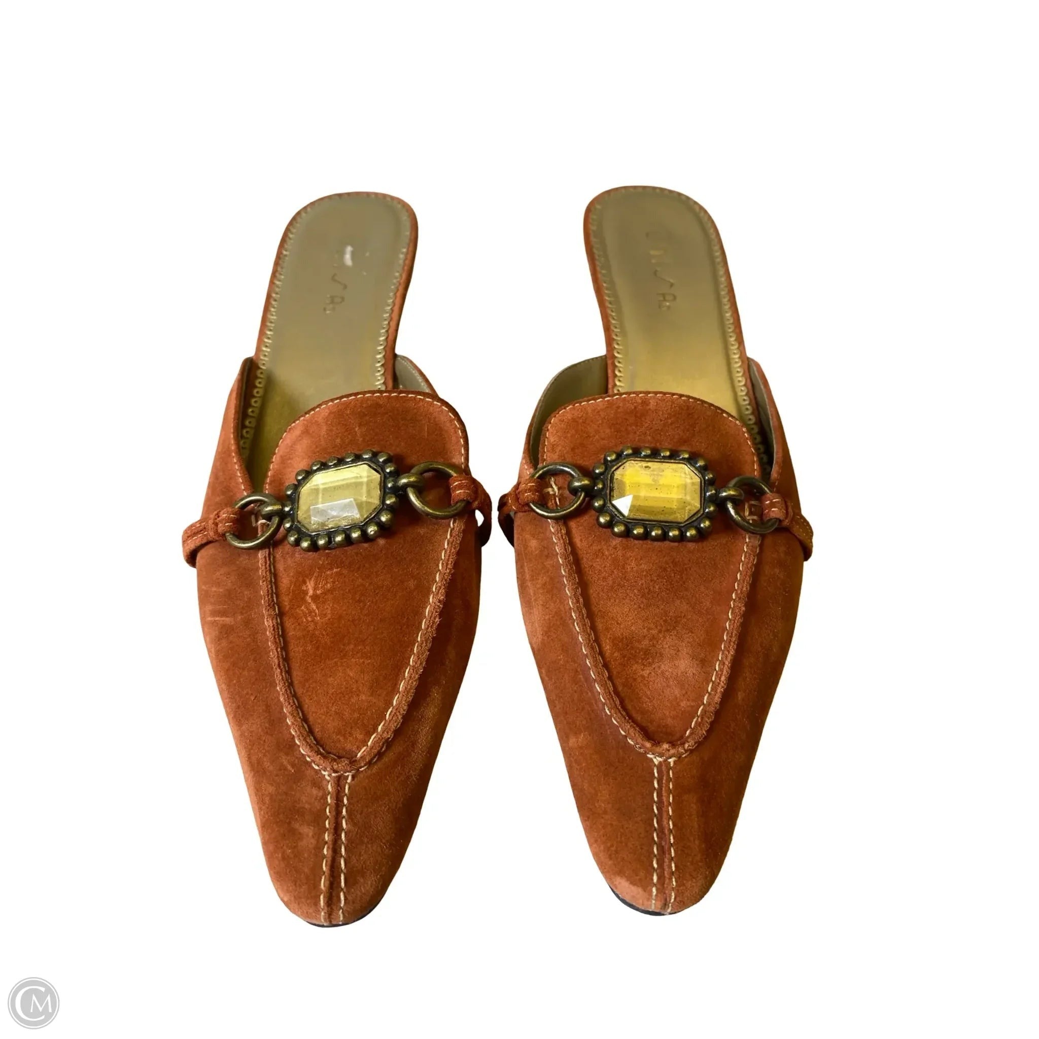 Shoes Heels Block By Unisa In Orange, Size: 10