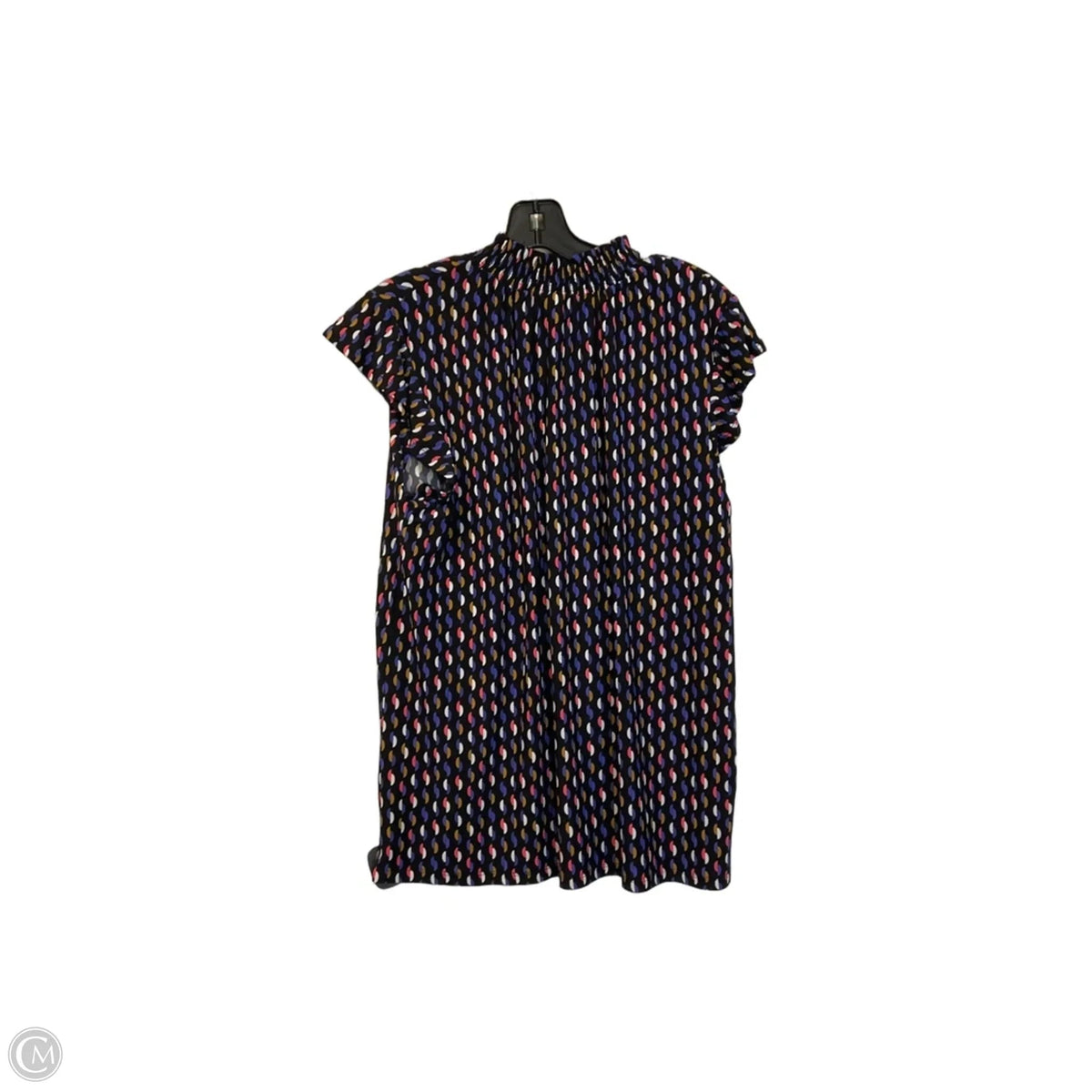 Top Short Sleeve By Anne Klein In Black & Pink, Size: L