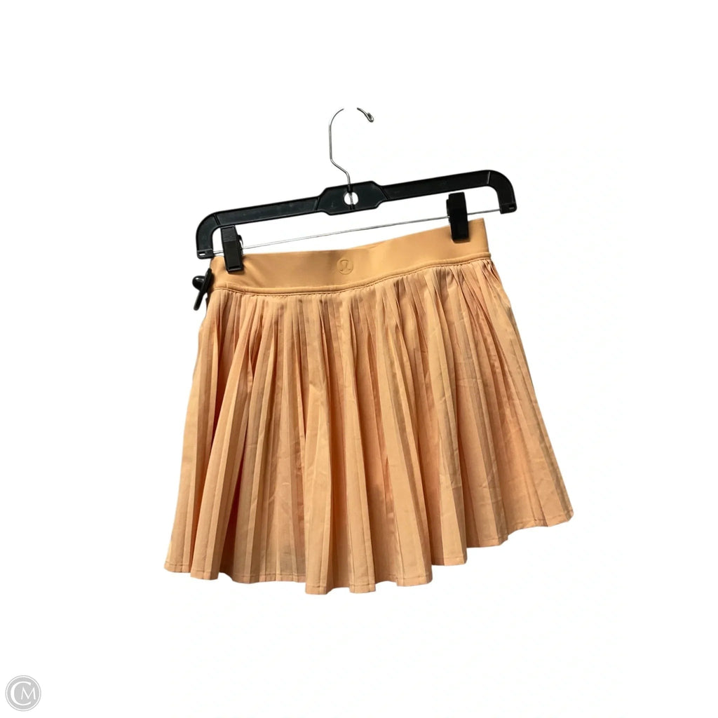 Athletic Skort By Lululemon In Orange, Size: 4