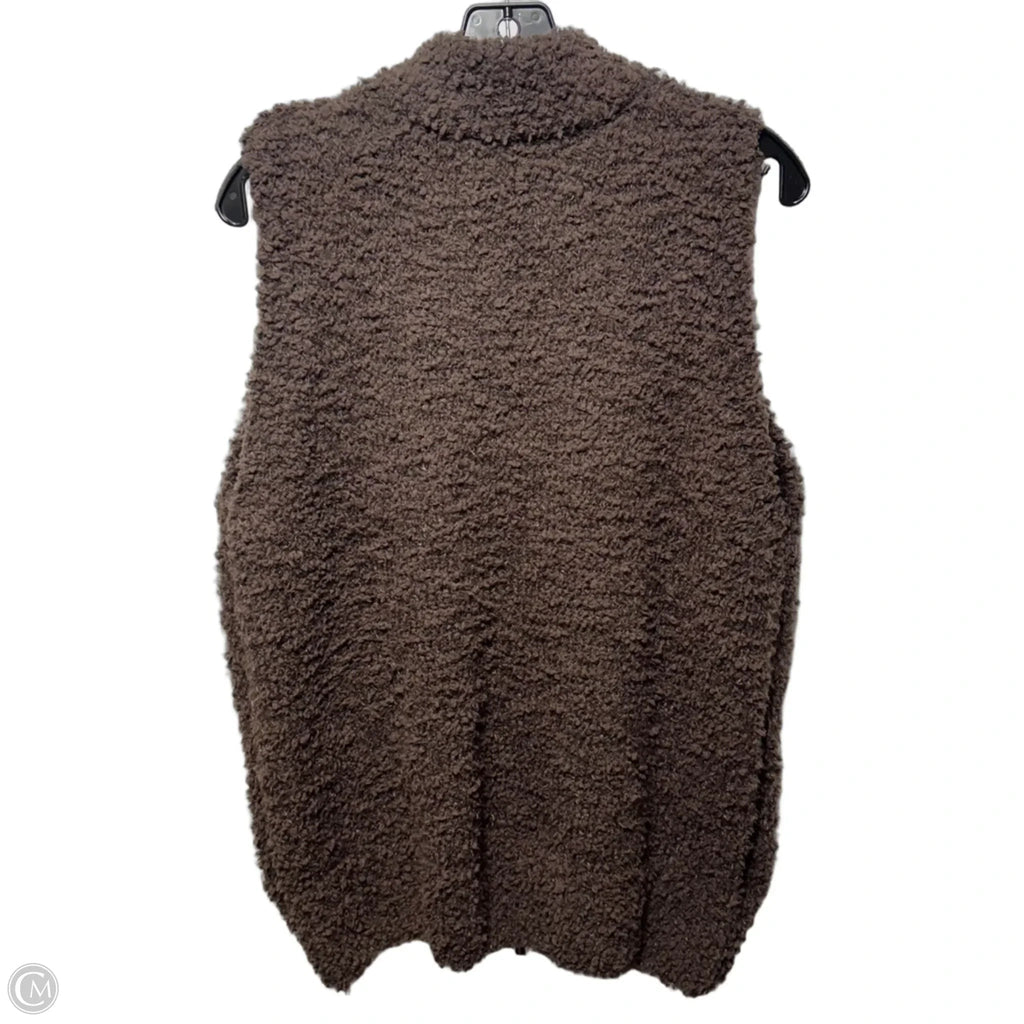 Zip Vest Sweater By Rachel Zoe In Brown, Size: M