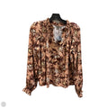 Top Long Sleeve By Loft In Red & Tan, Size: M