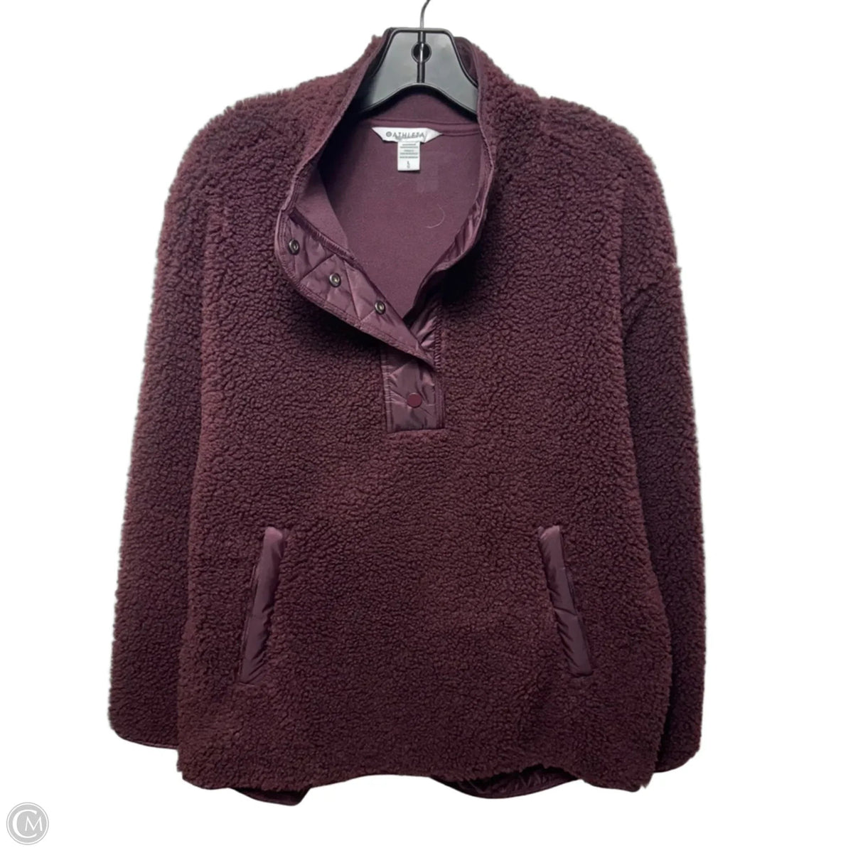 Athletic Sweatshirt Crewneck By Athleta In Maroon, Size: L