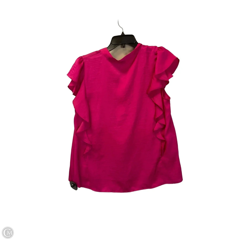 Top Sleeveless By Ann Taylor In Pink, Size: L