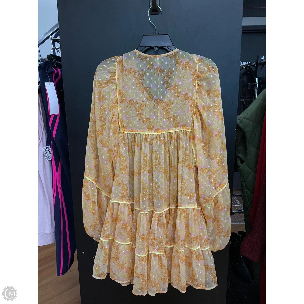 Blouse Long Sleeve By Free People In Floral Print, Size: L