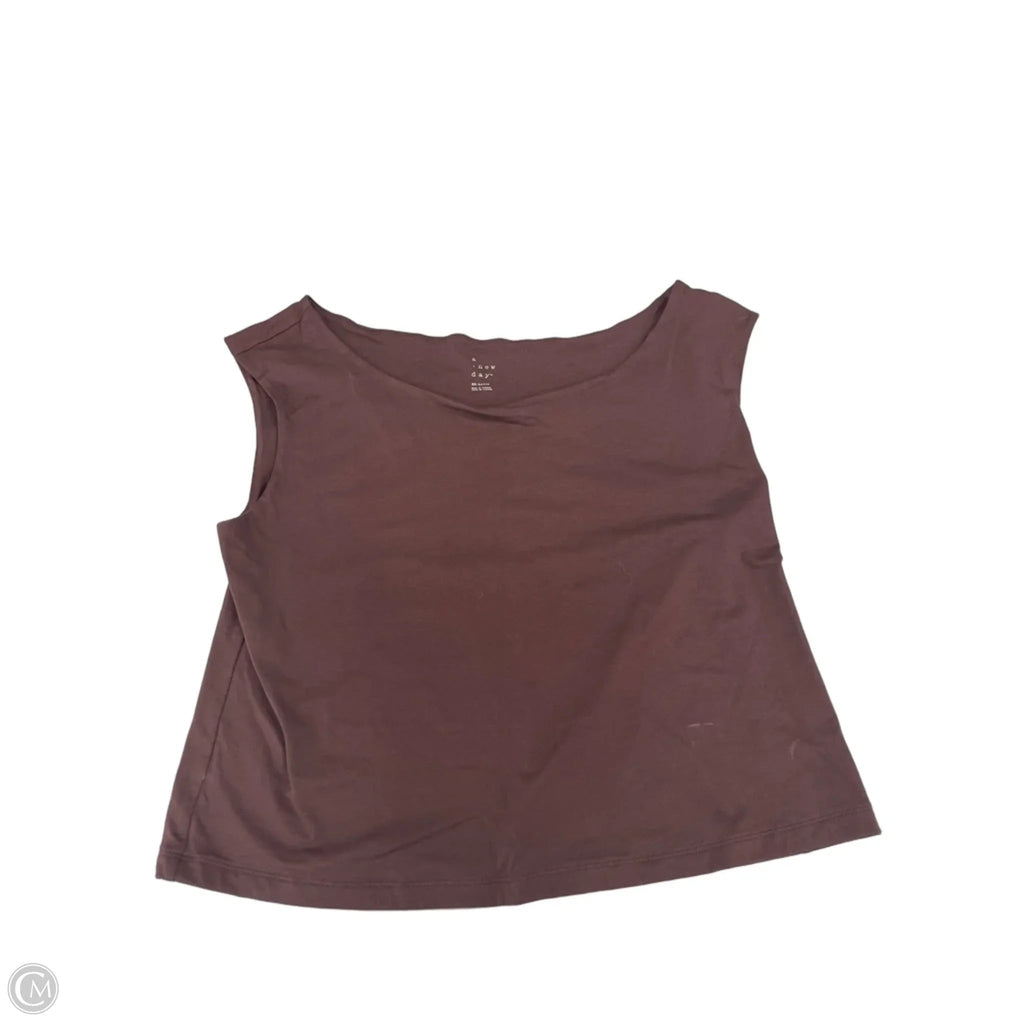 Top Sleeveless By A New Day In Brown, Size: Xxl