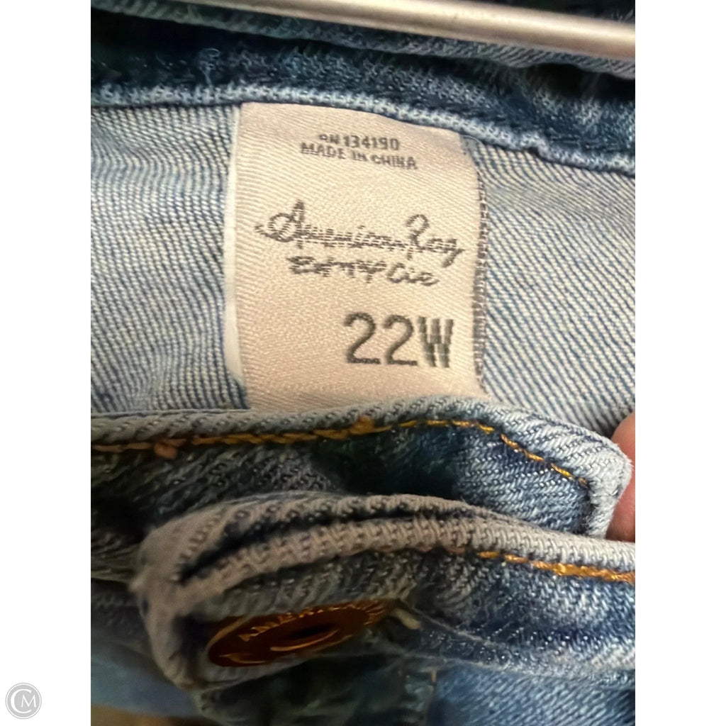 Jeans Straight By American Rag In Blue Denim, Size: 22