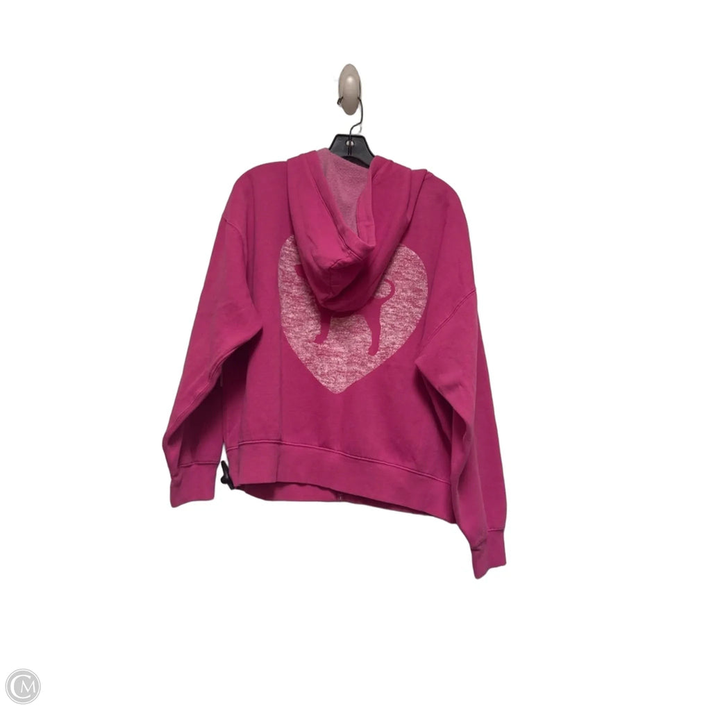 Sweatshirt Hoodie By Pink In Pink, Size: M