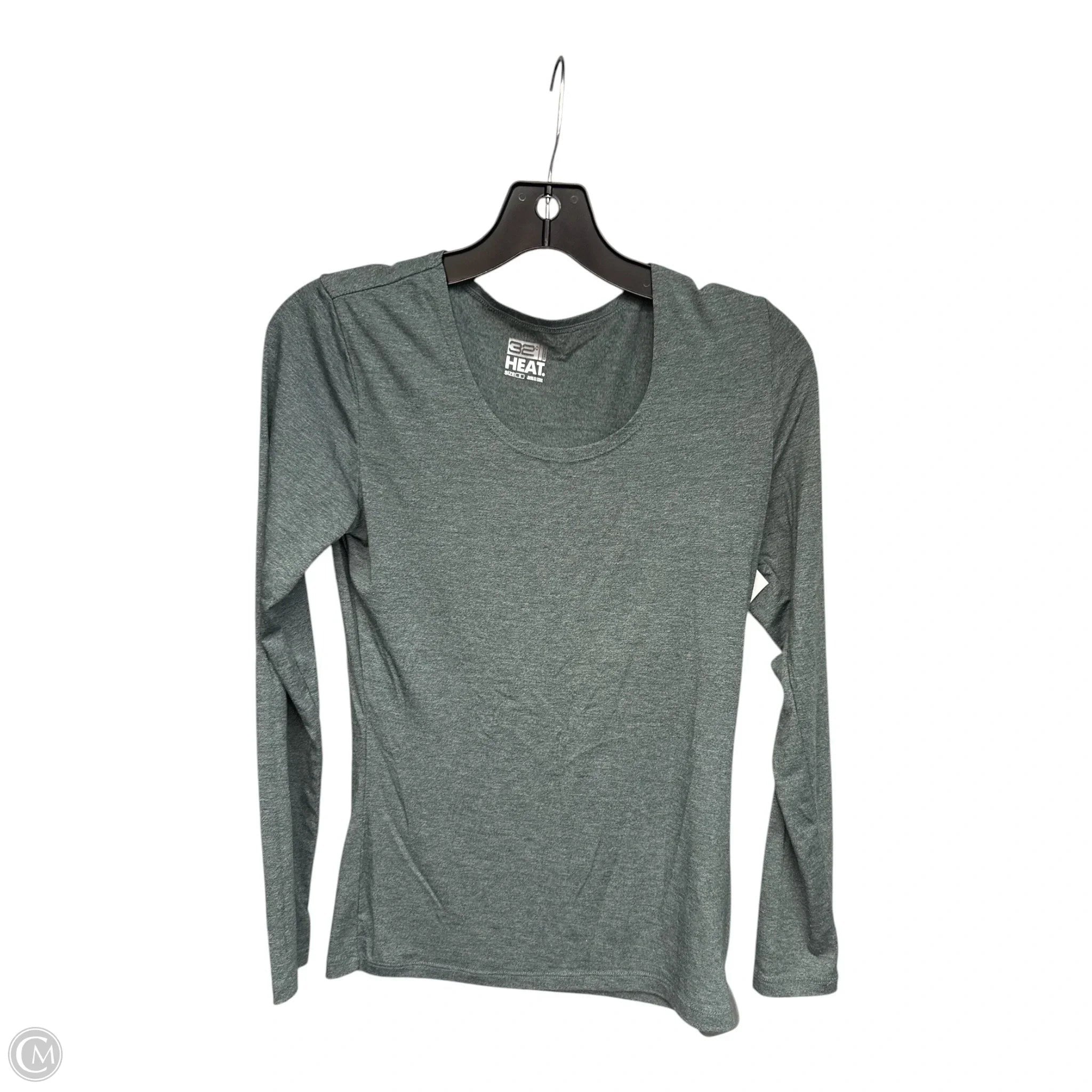 Athletic Top Long Sleeve Crewneck By 32 Degrees In Green, Size: S