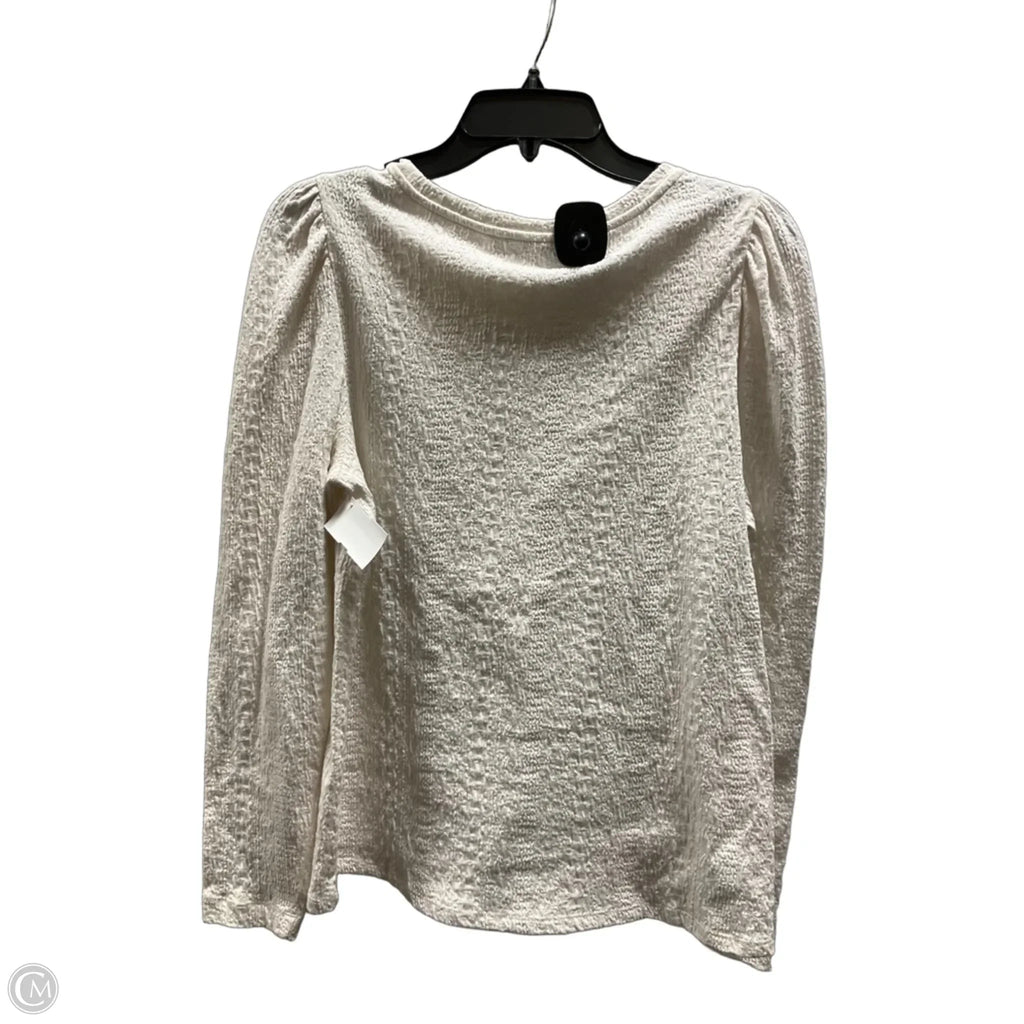 Top Long Sleeve By Loft In Cream, Size: M
