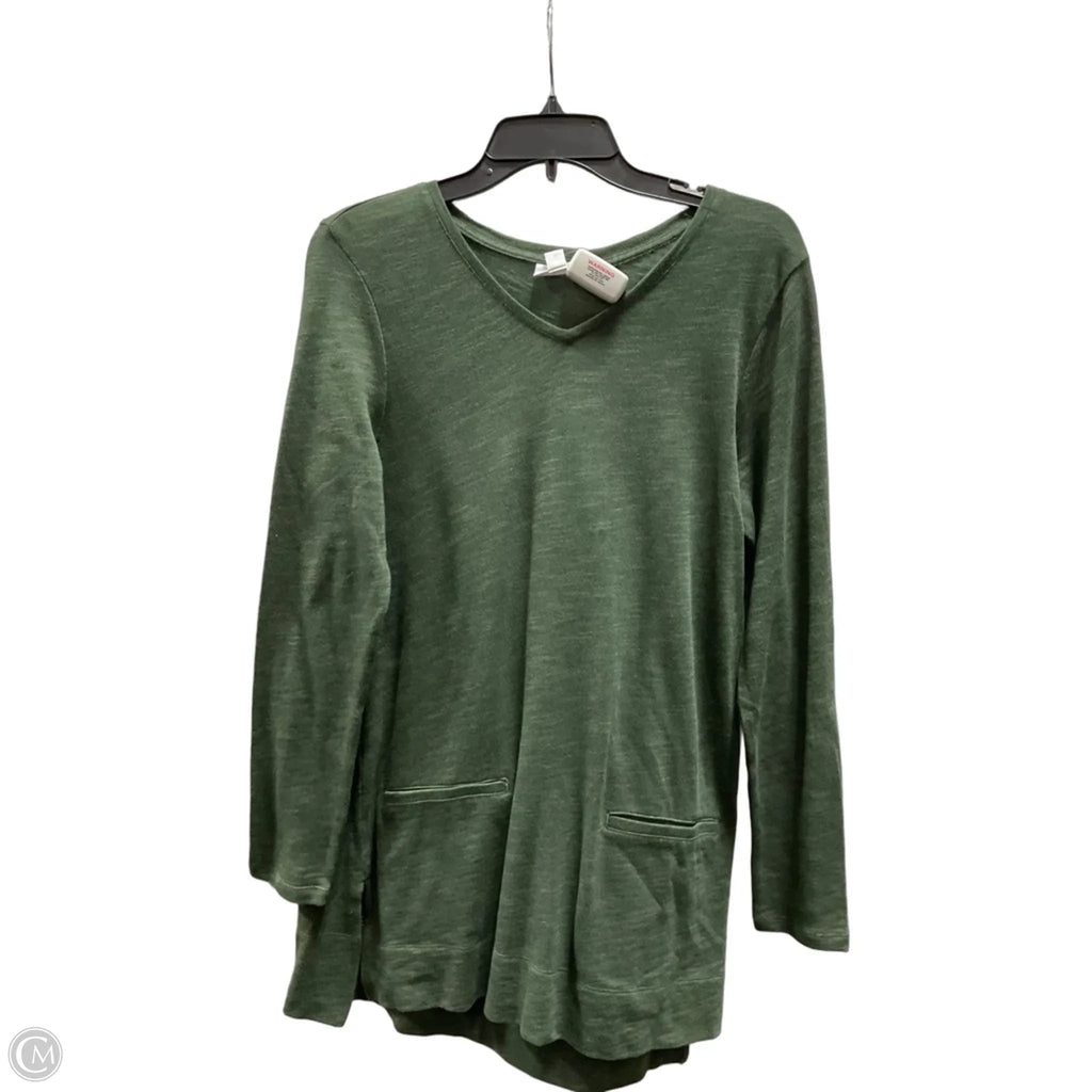 Top Long Sleeve By J. Jill In Green, Size: S