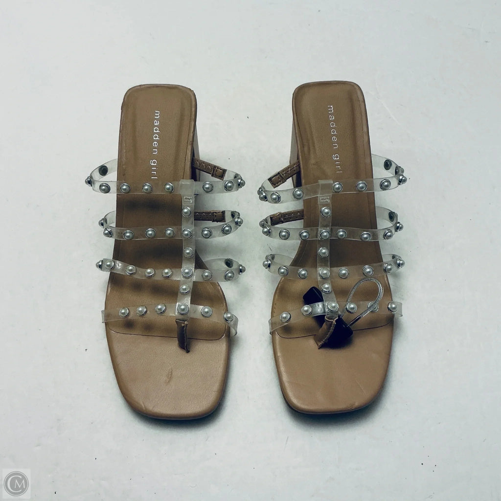 Sandals Heels Block By Madden Girl In Clear, Size: 8.5