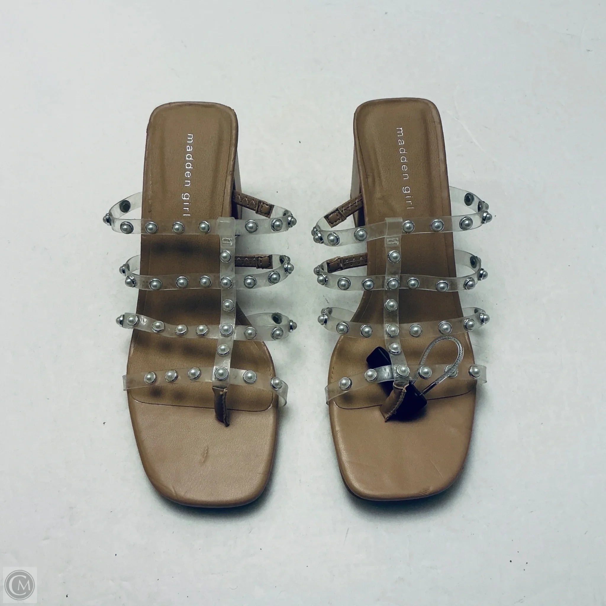 Sandals Heels Block By Madden Girl In Clear, Size: 8.5