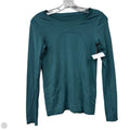 Athletic Top Long Sleeve Crewneck By Lululemon In Green, Size: 4