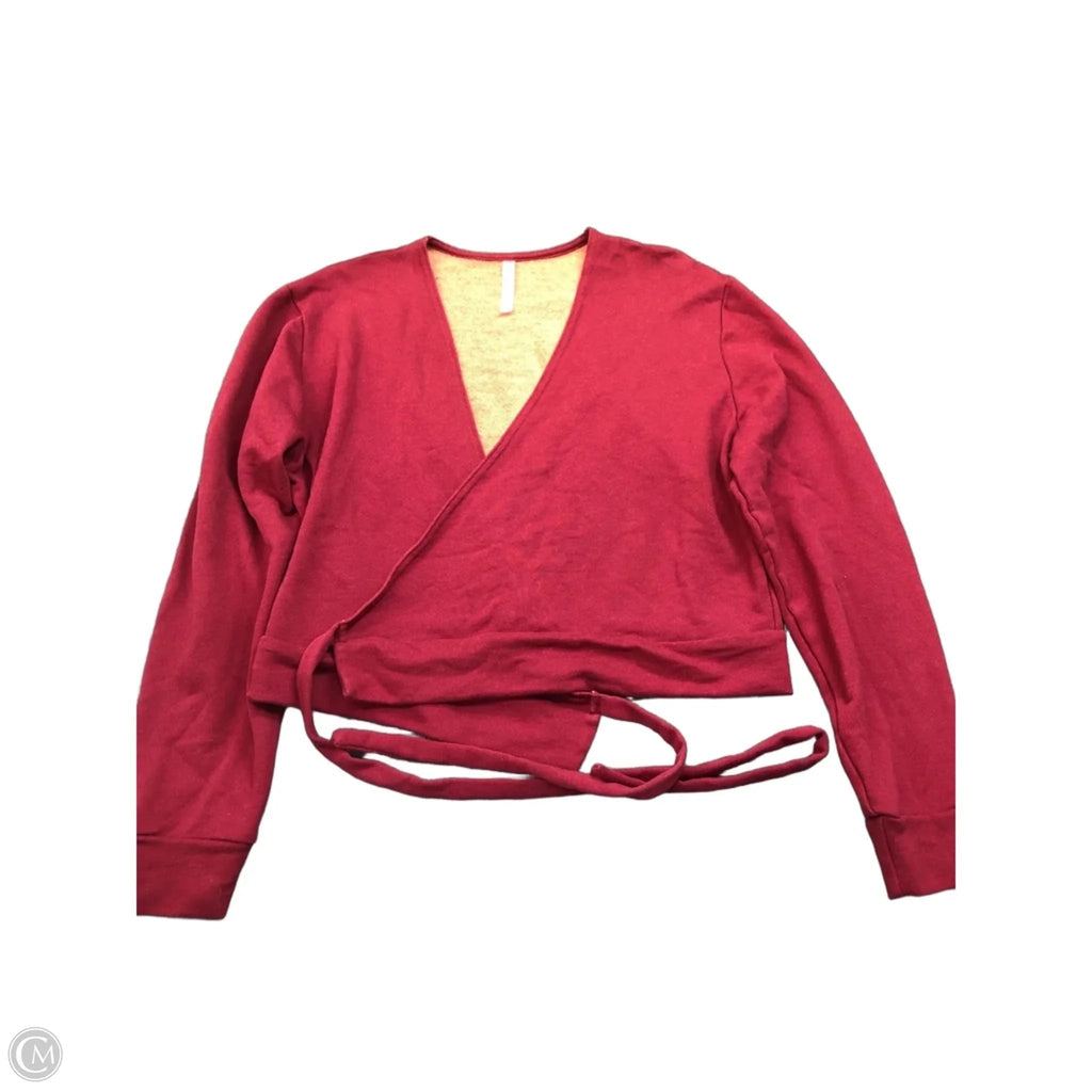 Athletic Top Long Sleeve Crewneck By Fabletics In Red, Size: Xxl