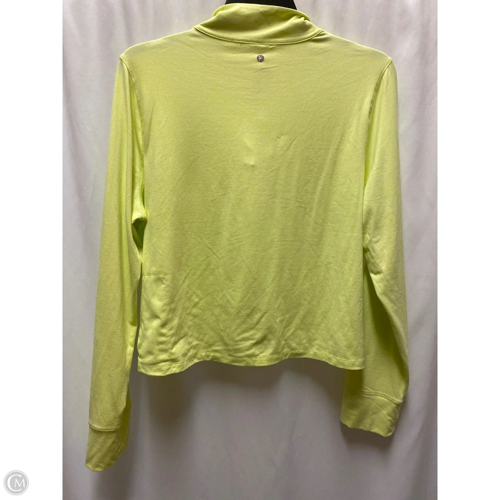 Athletic Top Long Sleeve Collar By 90 Degrees By Reflex In Yellow, Size: Xxl
