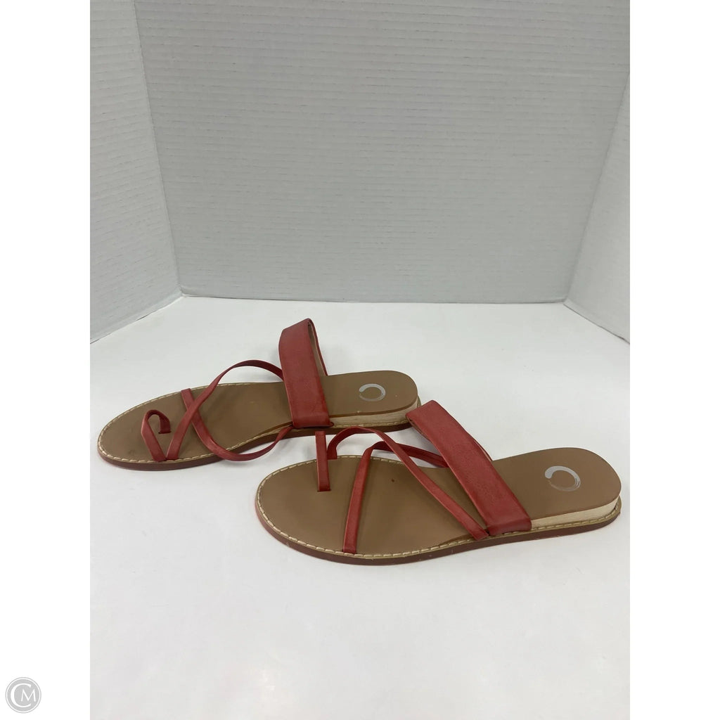 Sandals Heels Platform By Journee In Red, Size: 9