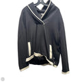 Sweatshirt Collar By Talbots In Black & White, Size: Xl