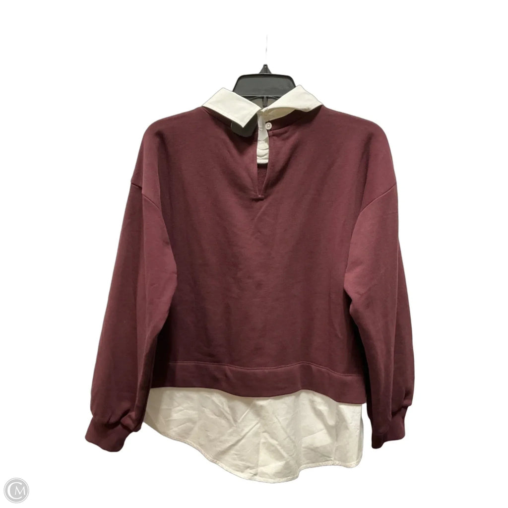 Top Long Sleeve By Loft In Purple, Size: L