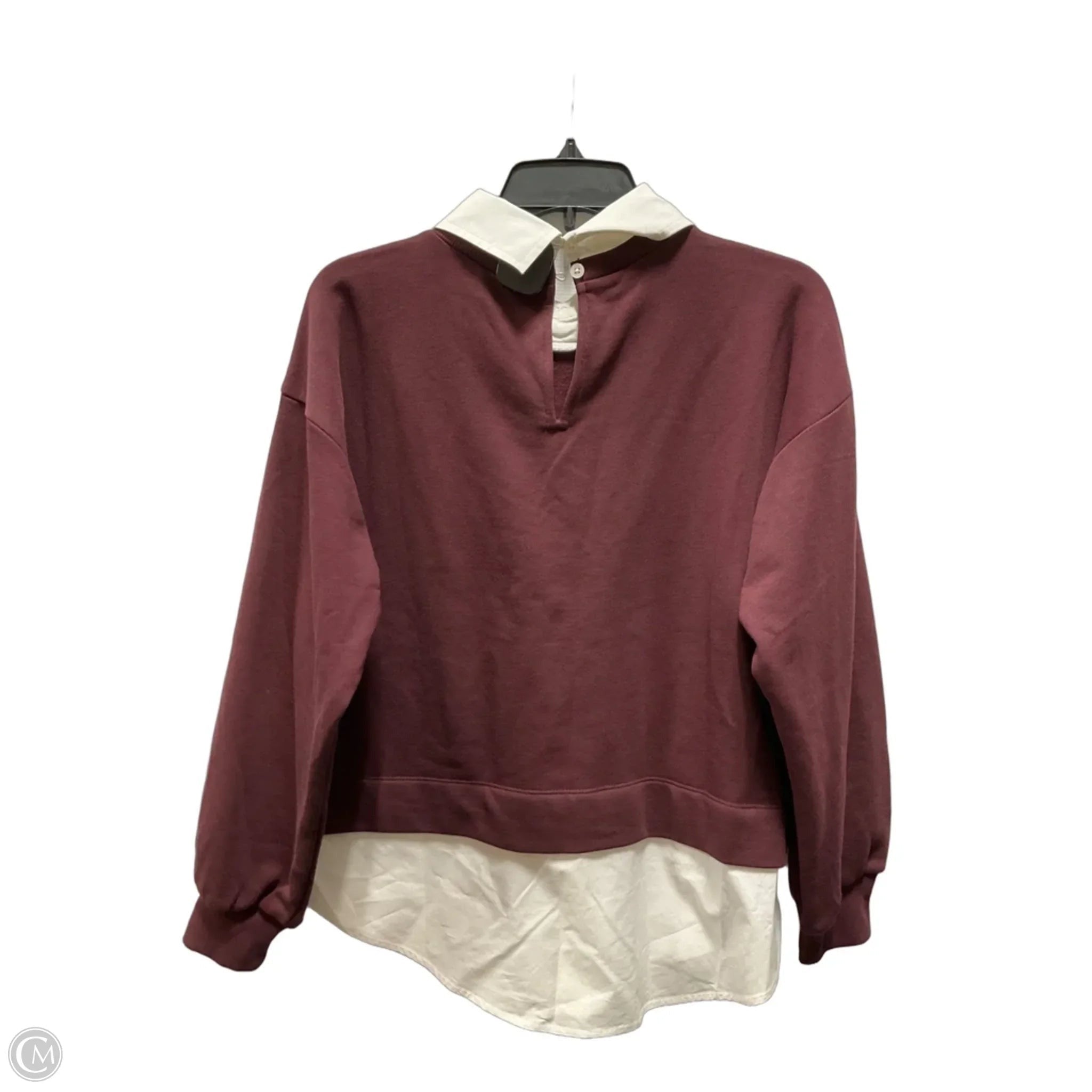 Top Long Sleeve By Loft In Purple, Size: L