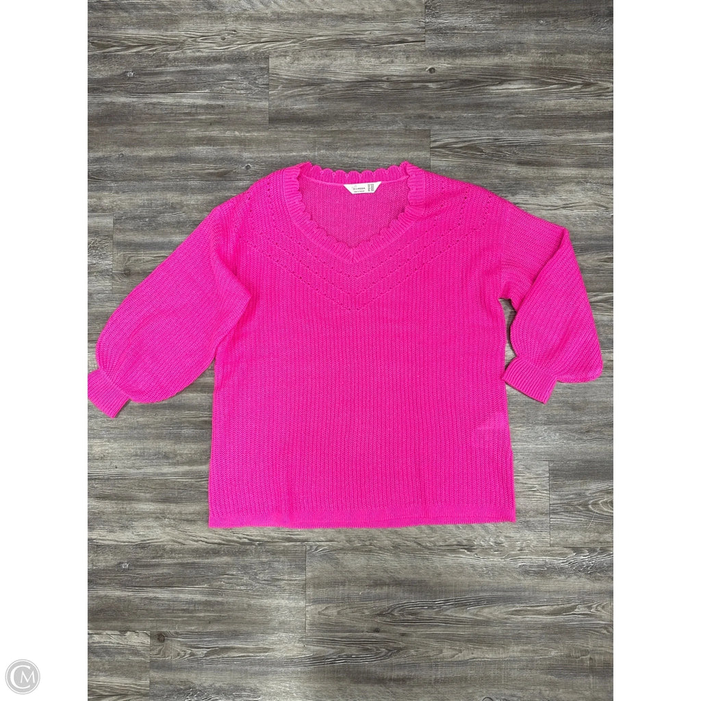Sweater By Clothes Mentor In Pink, Size: 1x
