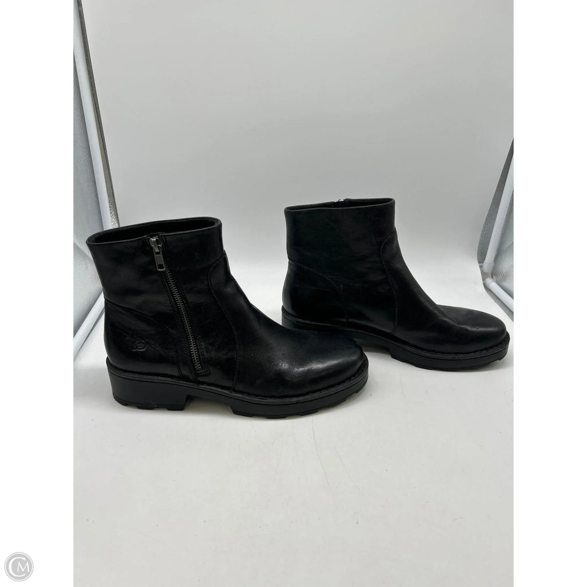 Boots Ankle Flats By Born In Black, Size: 10
