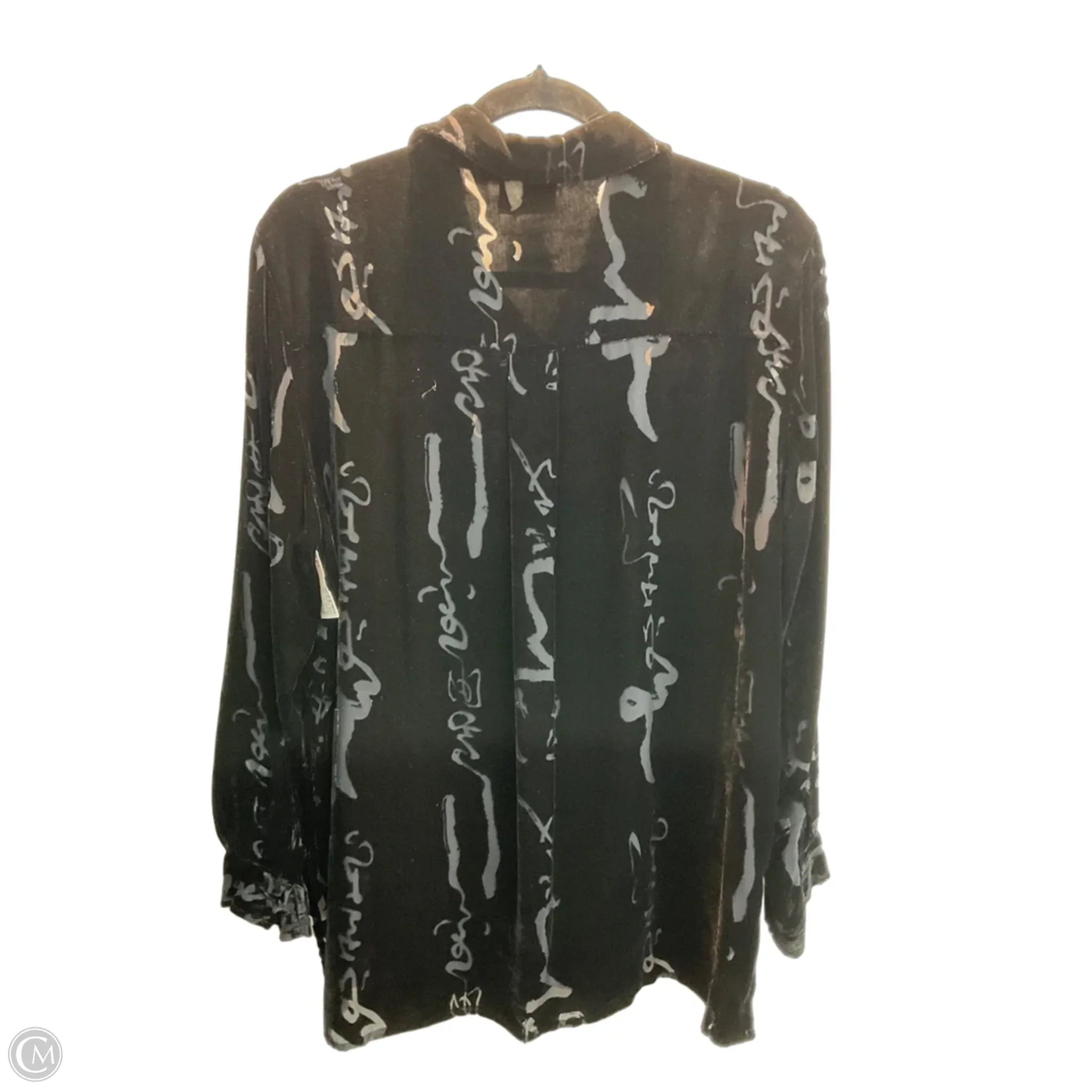 Top Long Sleeve By Chicos In Black, Size: M