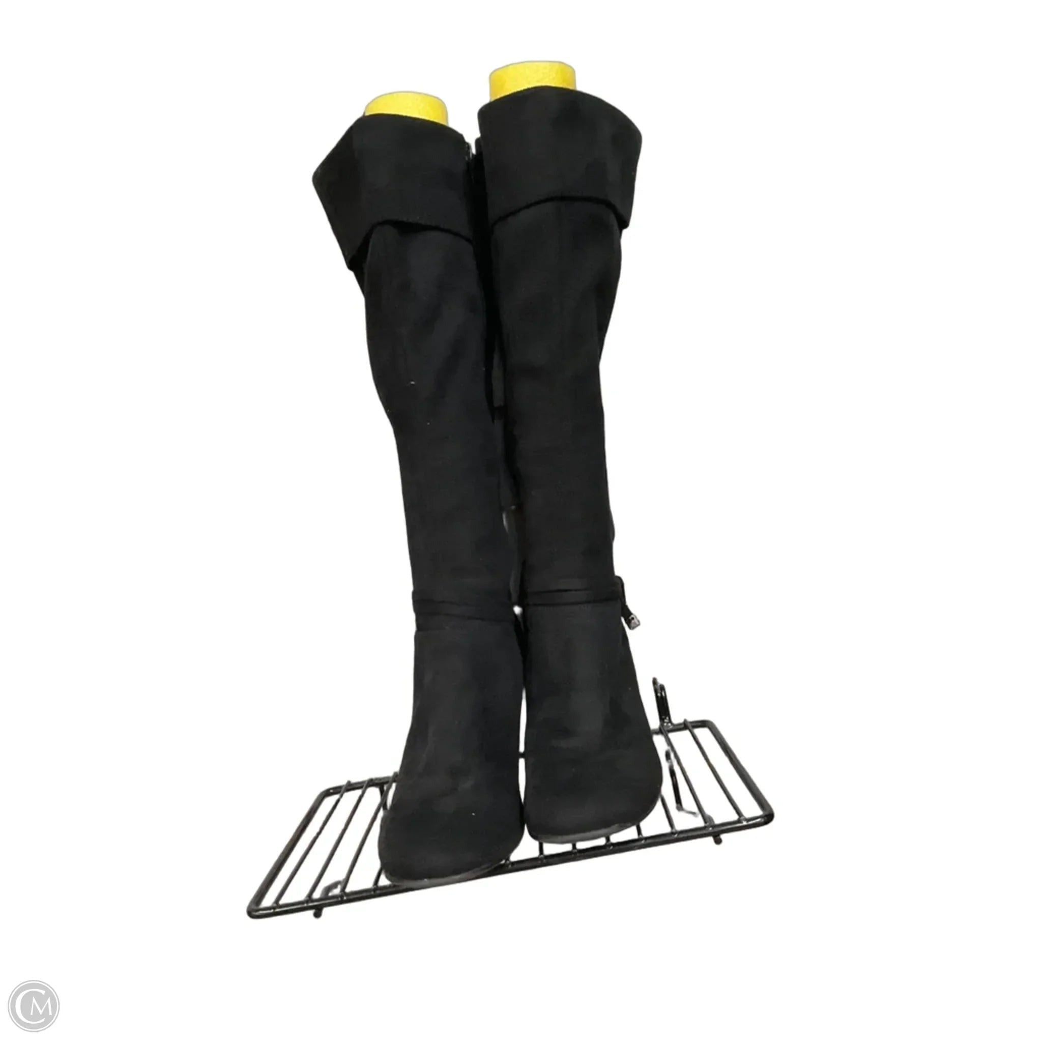 Boots Mid-calf Heels By Predictions In Black, Size: 9