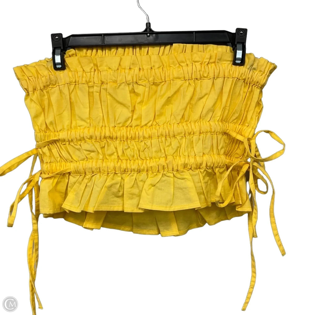 Top Sleeveless By Free People In Yellow, Size: Xs