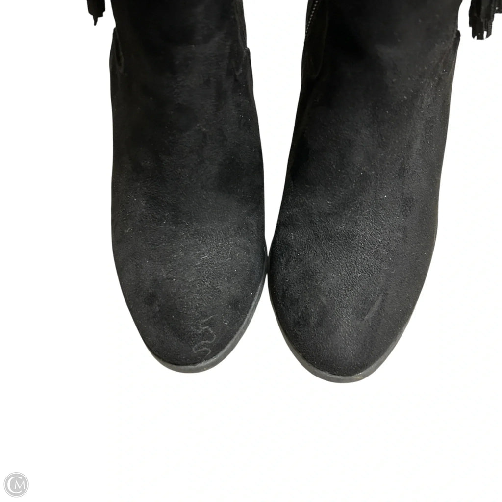 Boots Ankle Heels By Ollio In Black, Size: 6