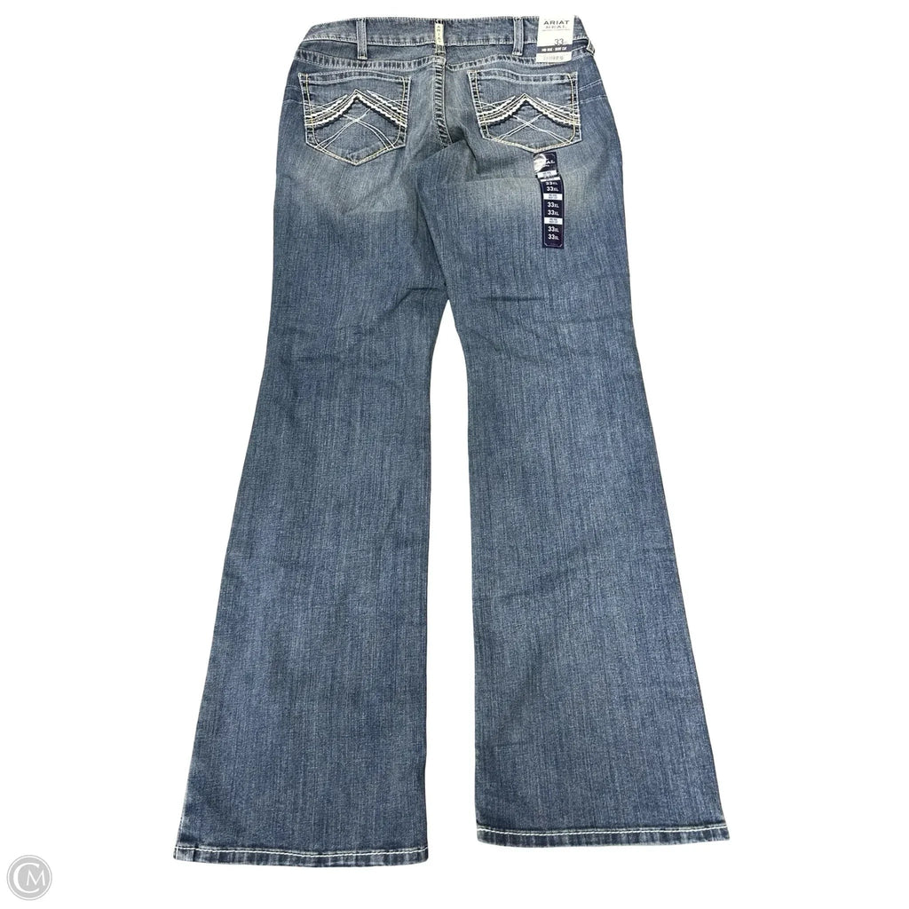 Jeans Boot Cut By Ariat In Blue Denim, Size: 16