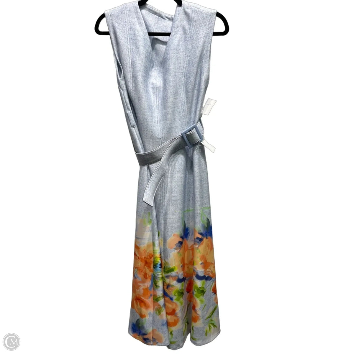 Dress Work By Calvin Klein In Blue & Orange, Size: 8
